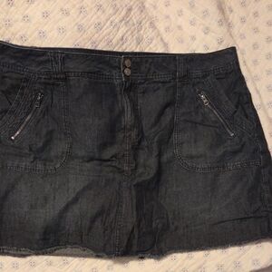 Lane Bryant Dark Wash Mini Skirt